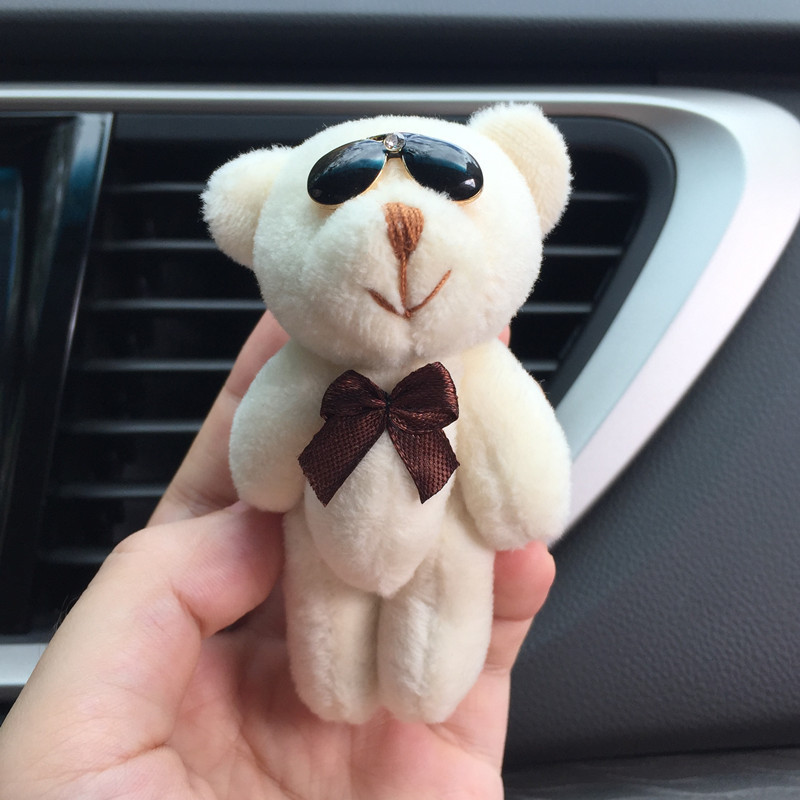 Clip de aerisire Odorizant de aer în mașină Urs drăguț Jucării de păpușă de pluș Decor Parfum de mașină Difuzor de arome de interior auto Ornamente de mașină