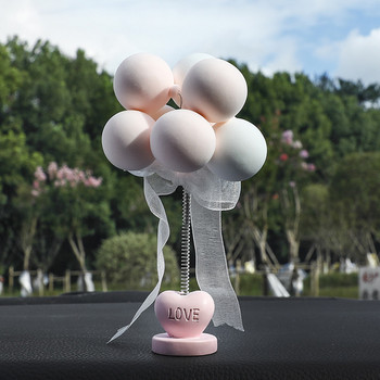 Παιχνίδια ταμπλό αυτοκινήτου με μπαλόνι που κουνάει το κεφάλι με άνοιξη κούκλα Bobblehead Ροζ αξεσουάρ αυτοκινήτου για κορίτσια Διακόσμηση σε στολίδια αυτοκινήτου