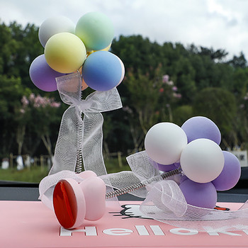 Παιχνίδια ταμπλό αυτοκινήτου με μπαλόνι που κουνάει το κεφάλι με άνοιξη κούκλα Bobblehead Ροζ αξεσουάρ αυτοκινήτου για κορίτσια Διακόσμηση σε στολίδια αυτοκινήτου
