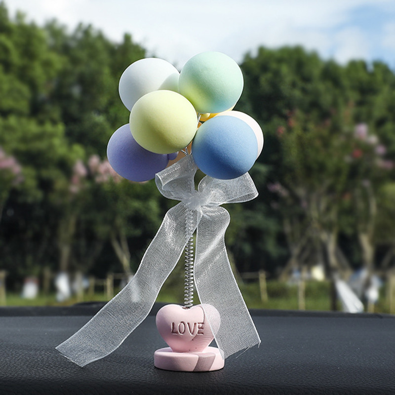 Balon za kimanje s instrumentima u automobilu Igračke Proljeće Lutka koja trese glavom Ružičasti automobilski dodatak za djevojčice Ukrasi na automobilu