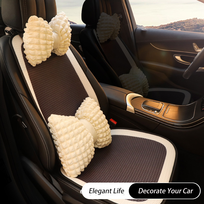Jastuk za naslon za glavu u automobilu Slatka mašna oko struka Lumbalna podrška Zaštita za naslon za vrat Automobilska unutrašnjost Univerzalni dekor