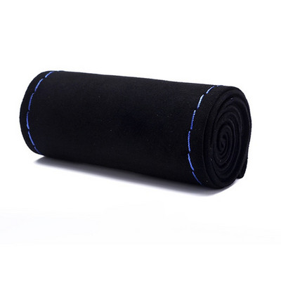 Aukščiausios kokybės kailinis vairo dangtelio pynimas automobilio vairo dėklas Neslystantis zomšinės matinės odos pynimas vairui