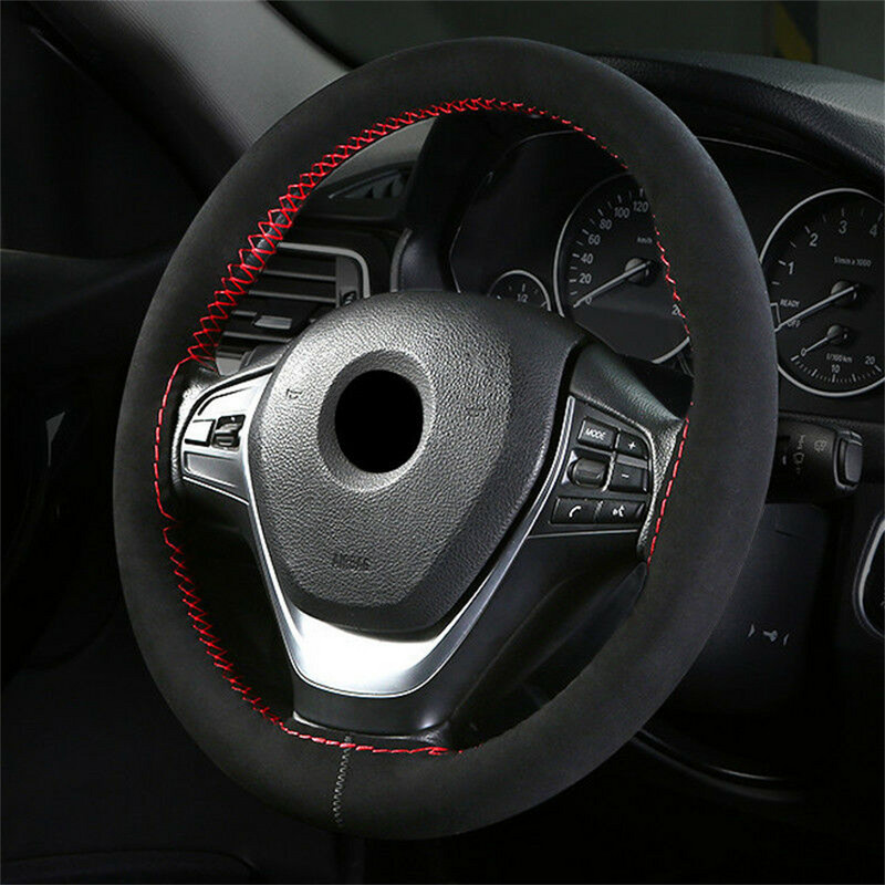38CM vairo dangtis zomšinis vairo dangtis Universalūs automobilio salono priedai Vairo pynimo dangtelis