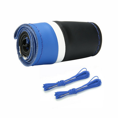 Nauji 38 cm pinti automobilio vairo dangteliai, odiniai pynimai ant vairo korpuso, odiniai vairo pynimo automobilių priedai