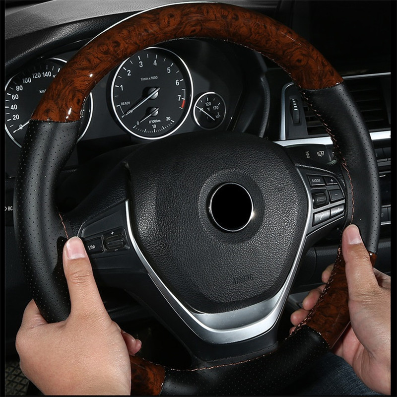 2021 Crystal automobilio vairo dangtis, odinis pynimas ant automobilio vairo korpuso vairo pynimo dangtelis 38 cm