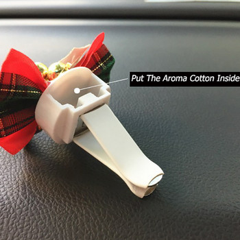 Χριστουγεννιάτικο κουδούνι αυτοκινήτου Διακόσμηση αεραγωγού Κλιπ Χαριτωμένο δώρο Bowknot Smell Αρωματικό Αέρα σε Αυτοκίνητο Στερεό Άρωμα Auto Εσωτερικό Αξεσουάρ