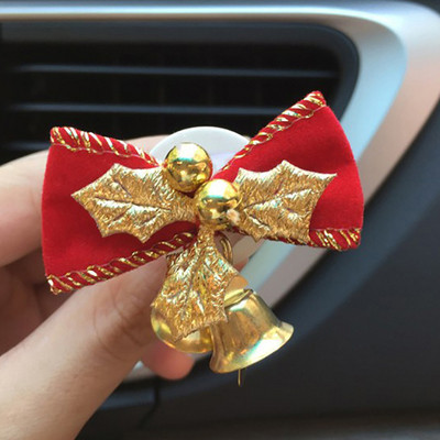 Kalėdų varpelio automobilio puošmena Oro ventiliacijos spaustukas mielas dovanėlių lankelio kvapo oro gaiviklis automobilyje, kietas kvepalų automobilio interjero aksesuaras