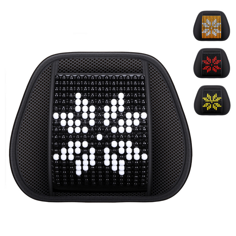 Automobilio nugaros atrama Tinklelio atrama Kvėpuojanti Patogūs mediniai karoliukai Kėdės atrama kėdėms Namų biuras malšina skausmą