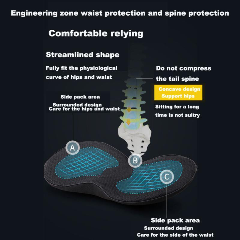 2 viename automobilio sėdynės juosmens stuburo pagalvėlė Atminties putplasčio pagalvė kvėpuojanti nugaros raumenims klubų apsaugai skirta automobilio sėdynės pagalvėlė Automobilio priedai
