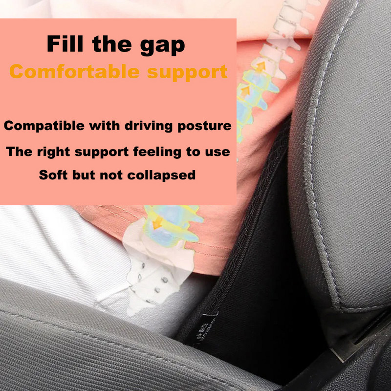 2 viename automobilio sėdynės juosmens stuburo pagalvėlė Atminties putplasčio pagalvė kvėpuojanti nugaros raumenims klubų apsaugai skirta automobilio sėdynės pagalvėlė Automobilio priedai