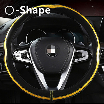 Neslystantis anglies pluošto vairo dangtis D formos O formos automobilio vairo dėklas Universalūs guminiai vairo dangteliai