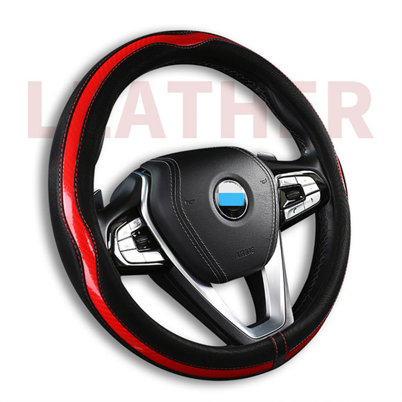 Neslystantis anglies pluošto vairo dangtis D formos O formos automobilio vairo dėklas Universalūs guminiai vairo dangteliai