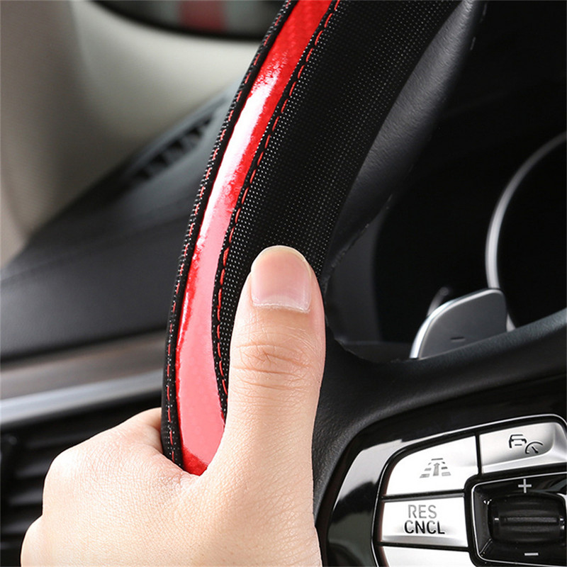 Neslystantis anglies pluošto vairo dangtis D formos O formos automobilio vairo dėklas Universalūs guminiai vairo dangteliai