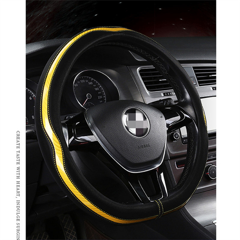 Neslystantis anglies pluošto vairo dangtis D formos O formos automobilio vairo dėklas Universalūs guminiai vairo dangteliai