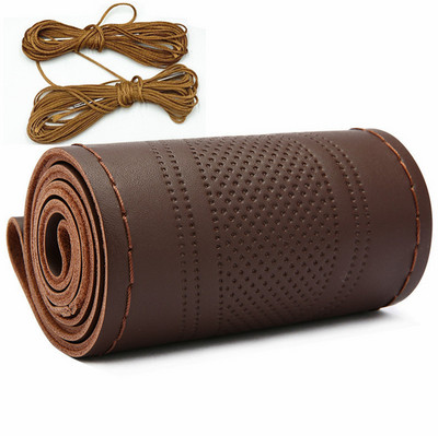 „Pasidaryk pats“ odinis vairo dangtelis, rankomis susiūtas automobilio vairo dangtis