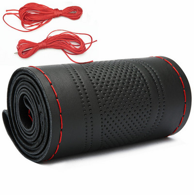 „Pasidaryk pats“ odinis vairo dangtelis, rankomis susiūtas automobilio vairo dangtis