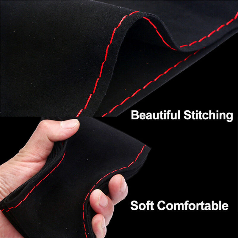 Велурени калъфи за волан 38 см Универсални Направи си сам Ръчно шиене Мека плитка за волан на автомобил