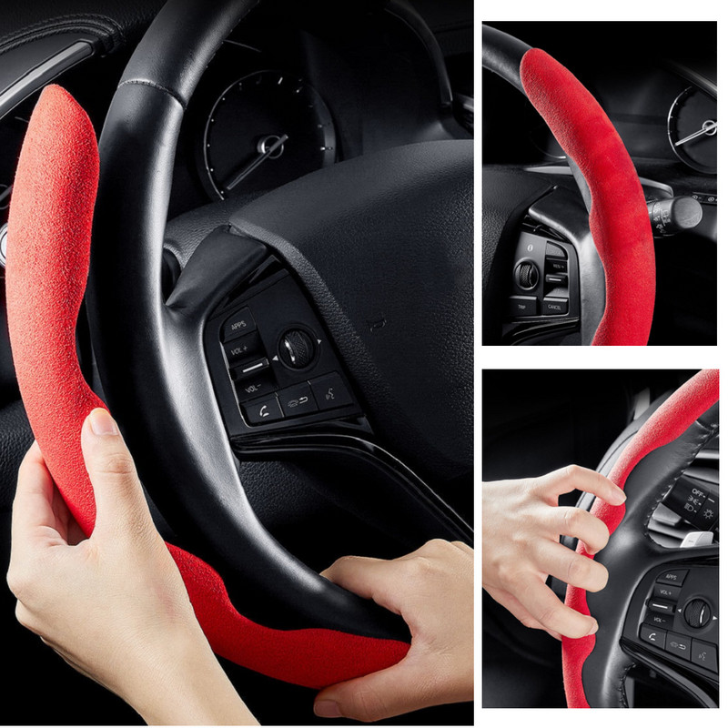 Navlaka za volan od brušene kože Krznena navlaka za volan Navlaka za automobil Zimska dekoracija interijera Univerzalna navlaka za volan automobila Ženska