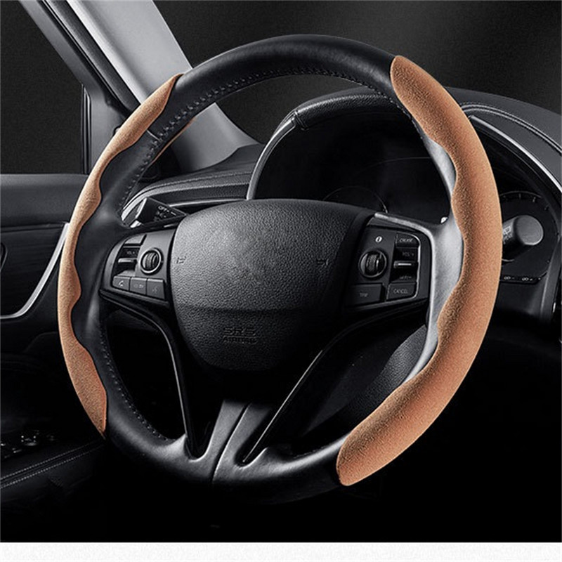 Navlaka za volan od brušene kože Krznena navlaka za volan Navlaka za automobil Zimska dekoracija interijera Univerzalna navlaka za volan automobila Ženska