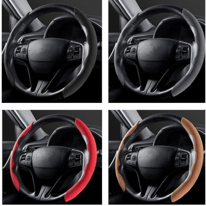 Navlaka za volan od brušene kože Krznena navlaka za volan Navlaka za automobil Zimska dekoracija interijera Univerzalna navlaka za volan automobila Ženska