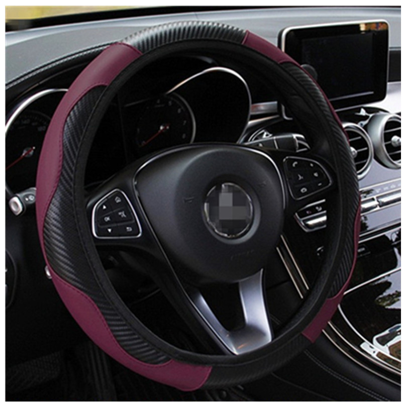 Navlaka za upravljač automobila Protuklizna zaštita od ugljičnih vlakana Kožne navlake za upravljače sportskih automobila Unutarnja navlaka 38CM