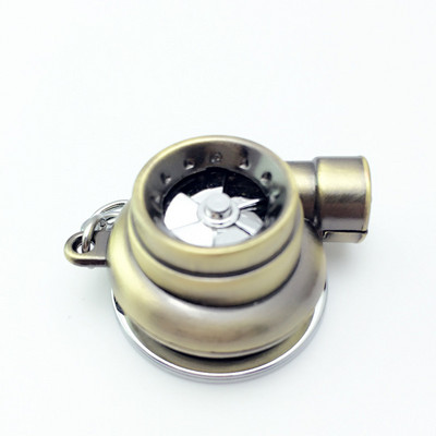 Turbó turbófeltöltős kulcstartó LED-es fényű forgó turbinás kulcstartó mini turbó kulcstartó kulcstartó autós kulcstartó autóbelső kiegészítők