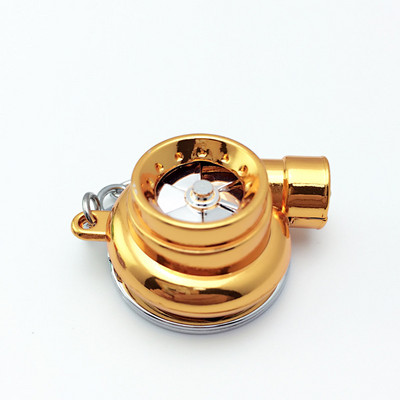 Turbó turbófeltöltős kulcstartó LED-es fényű forgó turbinás kulcstartó mini turbó kulcstartó kulcstartó autós kulcstartó autóbelső kiegészítők