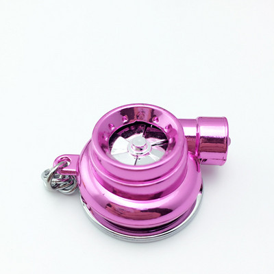 Turbó turbófeltöltős kulcstartó LED-es fényű forgó turbinás kulcstartó mini turbó kulcstartó kulcstartó autós kulcstartó autóbelső kiegészítők