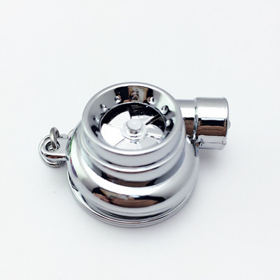 Turbó turbófeltöltős kulcstartó LED-es fényű forgó turbinás kulcstartó mini turbó kulcstartó kulcstartó autós kulcstartó autóbelső kiegészítők