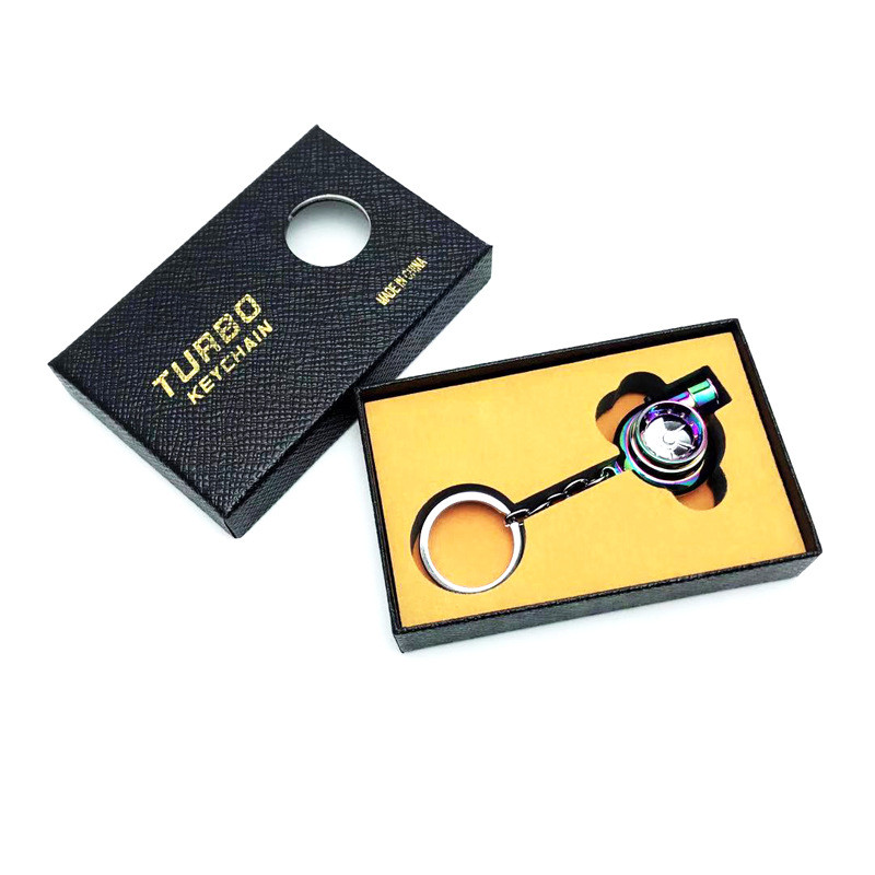 Turbó turbófeltöltős kulcstartó LED-es fényű forgó turbinás kulcstartó mini turbó kulcstartó kulcstartó autós kulcstartó autóbelső kiegészítők