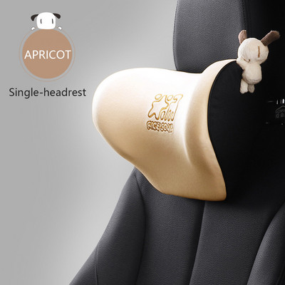 Suport pentru tetieră mașină Pernă pentru gât Pernă moale Lombară pentru mașină Flanel Memory Bumbac Pernă de înălțire a scaunului auto Îngrijire lombară