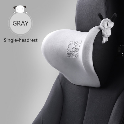 Suport pentru tetieră mașină Pernă pentru gât Pernă moale Lombară pentru mașină Flanel Memory Bumbac Pernă de înălțire a scaunului auto Îngrijire lombară