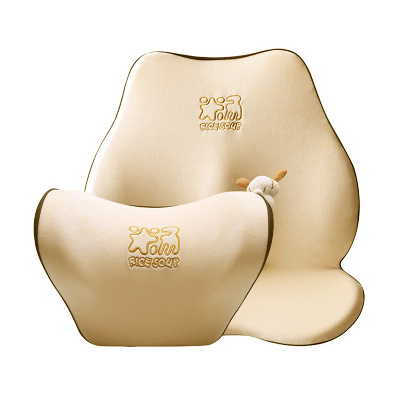 Suport pentru tetieră mașină Pernă pentru gât Pernă moale Lombară pentru mașină Flanel Memory Bumbac Pernă de înălțire a scaunului auto Îngrijire lombară