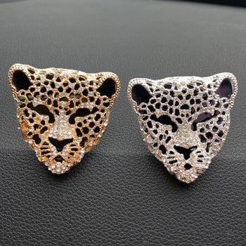 1бр Crystal Leopard Автомобилен освежител за въздух Автоматичен изход Щипка за парфюм Аксесоари за интериора Оформяне на автомобил Вентилационен отвор Твърд дифузер за аромати