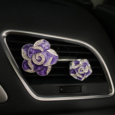 2db Virágos Autó Dekoráció Parfüm Auto Légtelenítő Clip Autó Aroma Diffúzor Illat Íz Aranyos Díszek Belső Autó Kiegészítő Lány
