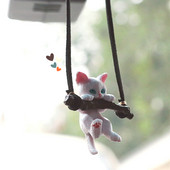 Pandantive pentru mașină de pisică balansoar pentru decorarea auto Oglinda retrovizoare drăguță Ornamente agățate în Accesorii pentru mașină Cadouri amuzante pentru interior