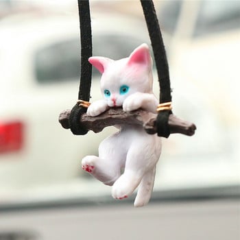 Κρεμαστά μενταγιόν αυτοκινήτου γάτας για διακόσμηση αυτοκινήτου Χαριτωμένα στολίδια κρεμαστά καθρέφτη οπισθοπορείας σε αξεσουάρ αυτοκινήτου εσωτερικά Αστεία δώρα