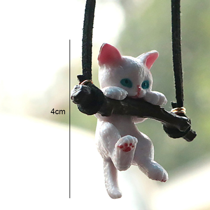 Pandantive pentru mașină de pisică balansoar pentru decorarea auto Oglinda retrovizoare drăguță Ornamente agățate în Accesorii pentru mașină Cadouri amuzante pentru interior