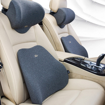Προσκέφαλο καθίσματος αυτοκινήτου Μαξιλάρι 3D Memory Foam Οσφυϊκή υποστήριξη Μαξιλάρι πλάτης καθίσματος Μαξιλάρι Υποστήριξη λαιμού οσφυϊκή υποστήριξη Auto αξεσουάρ