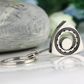 Breloc cu motor triunghi Breloc cu rotor rotativ Piese auto din argint lustruit Accesorii auto Breloc cu lanț Breloc