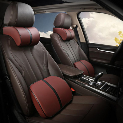 1Set Auto Auto Memory Foam Travel Ērts sēdekļa balsti Spilvens Kakla galvas balsta atbalsts Spilvens Jostas balsta spilvens