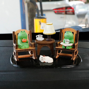 Ιαπωνική ZAKKA Βάτραχος Διακόσμηση αυτοκινήτου Κινούμενα σχέδια Διακοσμητικά για ζώα για γάτες Διακοσμητικά εσωτερικού αυτοκινήτου Διακοσμητικά τραπεζιού γραφείου