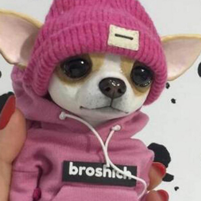 Ornamente pentru mașină, făcută manual, păpușă de câine, interior de mașină, rășină, în picioare, jucărie, figurină de câine încântător, statuie de câine pentru curte, peluză, figurină de câine în picioare