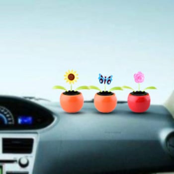 Solar Power Flip Flip Flower Suower Rose For Car Swing Χορεύοντας Λουλούδι Παιχνίδι Αυτοκινήτου Εσωτερικά Διακοσμητικά Αυτοκινήτου Styling