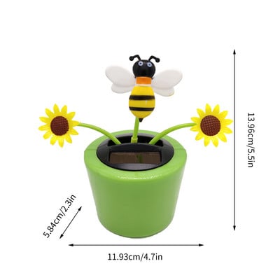 Solar Power Flip Flap Virág Suower Rose autóhoz Swing Tánc Virág Játék Autóbelső Díszek Autóstílus