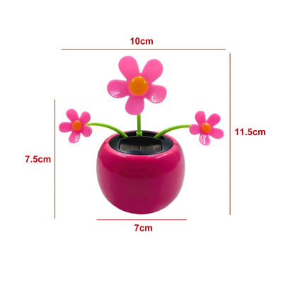 Solar Power Flip Flap Virág Suower Rose autóhoz Swing Tánc Virág Játék Autóbelső Díszek Autóstílus