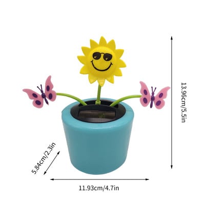 Solar Power Flip Flap Virág Suower Rose autóhoz Swing Tánc Virág Játék Autóbelső Díszek Autóstílus