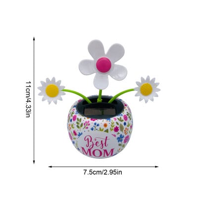 Solar Power Flip Flap Virág Suower Rose autóhoz Swing Tánc Virág Játék Autóbelső Díszek Autóstílus