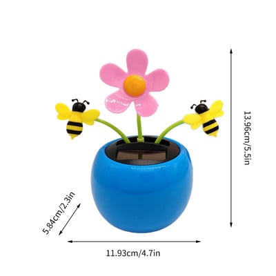 Solar Power Flip Flap Virág Suower Rose autóhoz Swing Tánc Virág Játék Autóbelső Díszek Autóstílus