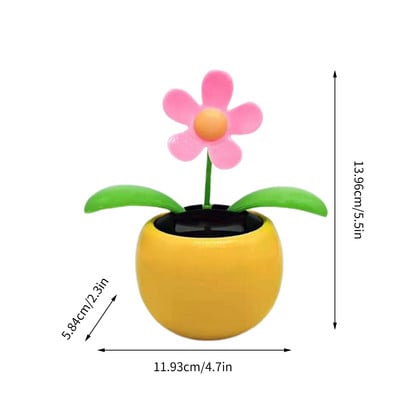 Solar Power Flip Flap Virág Suower Rose autóhoz Swing Tánc Virág Játék Autóbelső Díszek Autóstílus